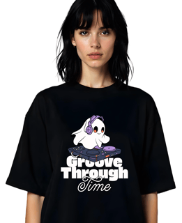 Camiseta Oversized Groove Through Time Unissex