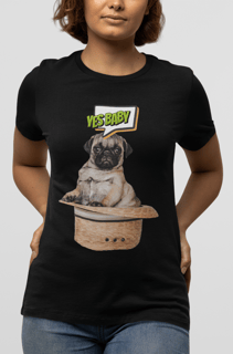 Camiseta personalizada cão raça Pug
