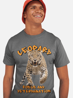 Nome do produto Camiseta Leopardo Foco e determinação