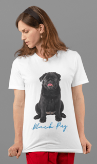 Camiseta Black Pug personalizada