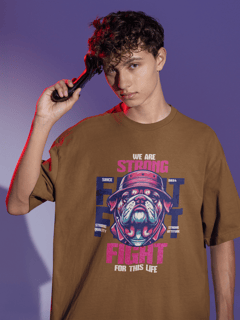 Camiseta Oversized Bulldog Strong Fight