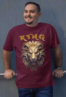 Nome do produto Camiseta Leão King dourado 3D