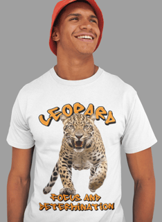 Nome do produto Camiseta Leopardo Foco e determinação
