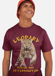 Nome do produto Camiseta Leopardo Foco e determinação