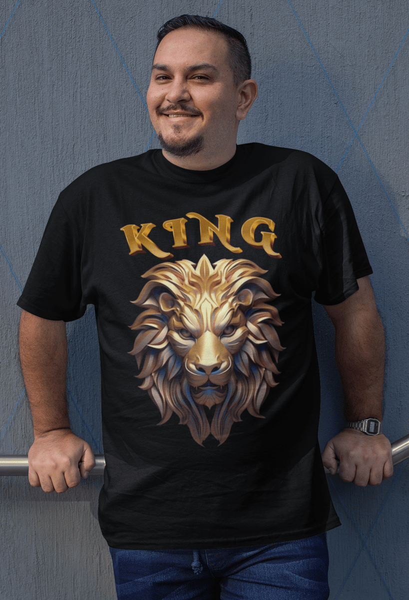 Nome do produto: Camiseta Leão King dourado 3D
