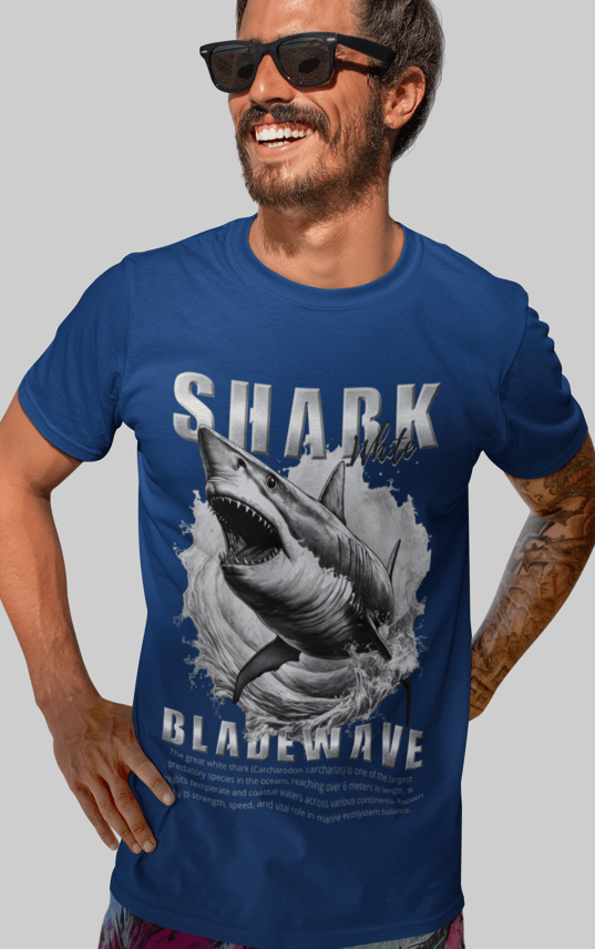 Camiseta Classica Tubarão branco (White Shark Bladewave)