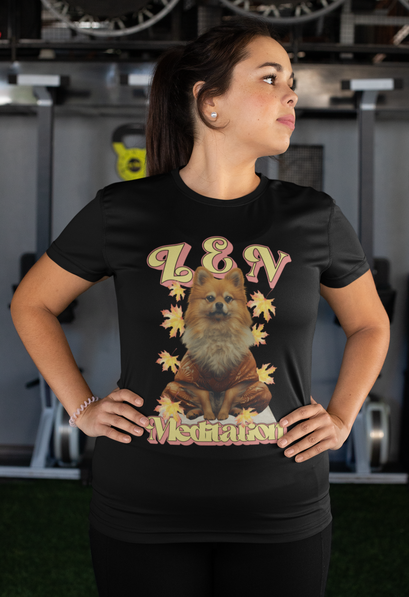 Camiseta lulu da Pomerania Zen Meditation