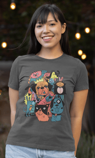Nome do produto Camiseta Matilha de Cães divertida Cartoon