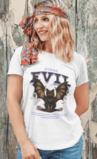 Camiseta Quality Purrr Evil (Gato Morcego)