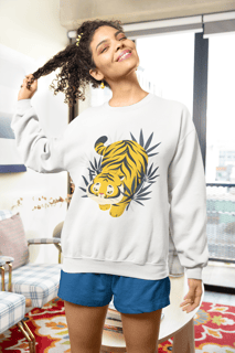 Nome do produto Moleton fechado Tigre Asiático Caricatura 