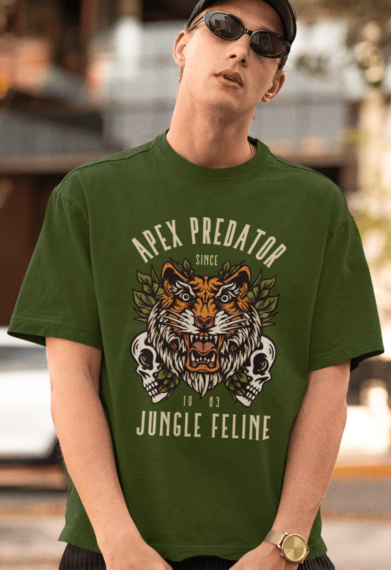 Camiseta Oversized Tigre Apex Predator