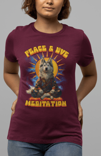 Nome do produto Camiseta  husky Siberiano Meditando
