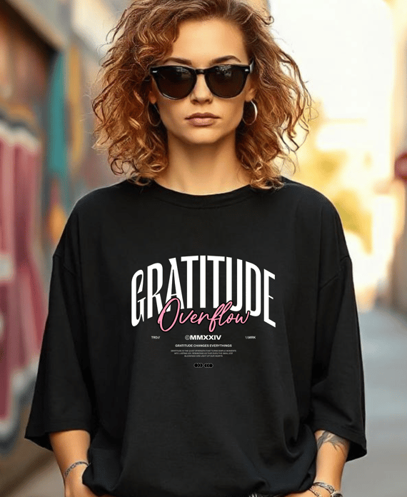 Camiseta Oversized Gratitude