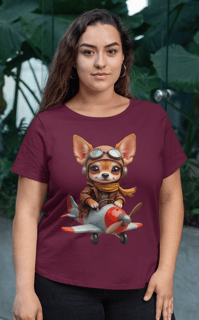 Nome do produto Camiseta Quality Chihuahua Aviadora