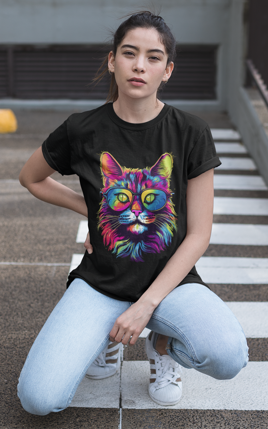 Camiseta Personalizada Gato de Oculos