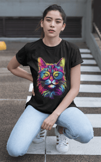 Camiseta Personalizada Gato de Oculos