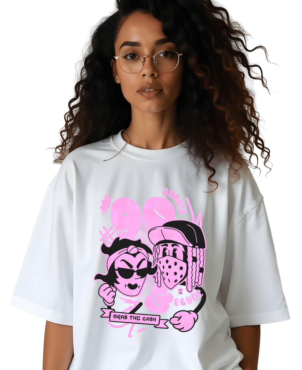 Nome do produto: Camiseta Oversized Bonnie e Clyde