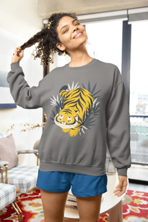 Nome do produto Moleton fechado Tigre Asiático Caricatura 