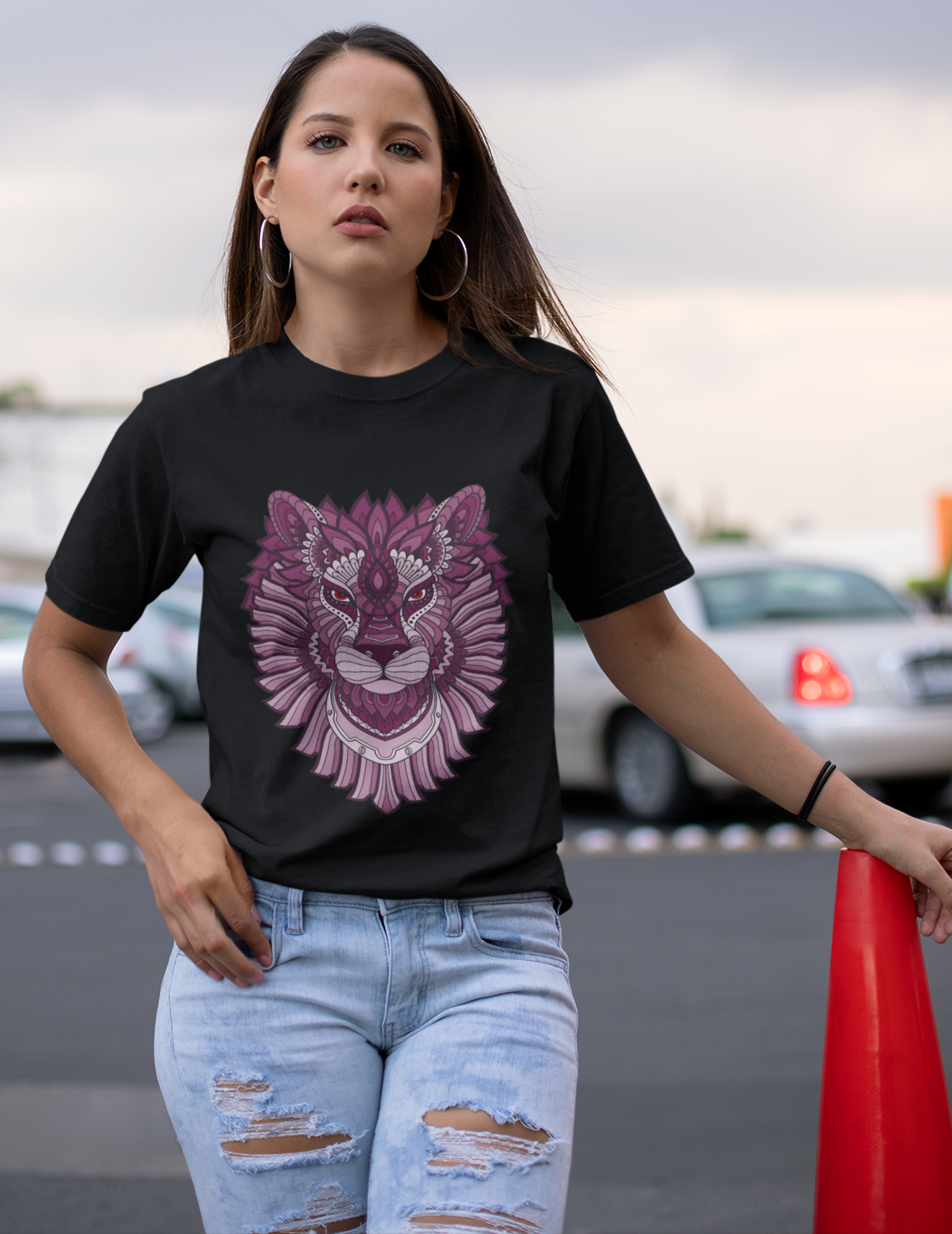 Camiseta personalizada Leão Mandala