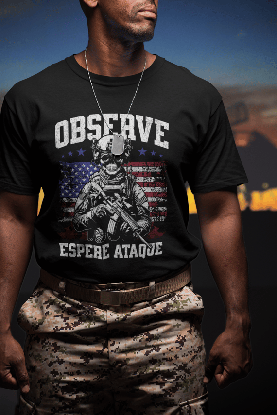 Camiseta Prime Masculina Observe Espere Ataque
