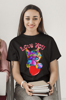Camiseta Gatinho Love you