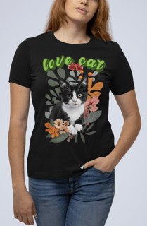 Camiseta Classica Love Cat