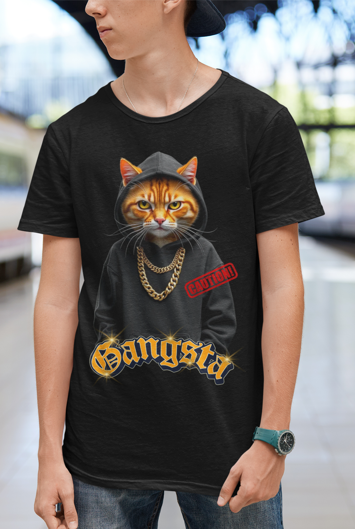 Camiseta Cat Gangsta