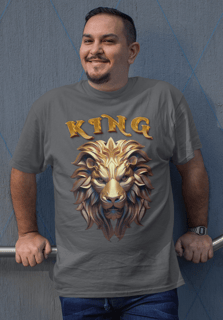 Nome do produto Camiseta Leão King dourado 3D