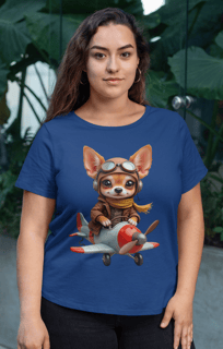 Nome do produto Camiseta Quality Chihuahua Aviadora