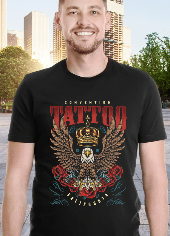 Camiseta Quality Aguia Convention Tattoo California