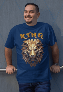 Nome do produto Camiseta Leão King dourado 3D