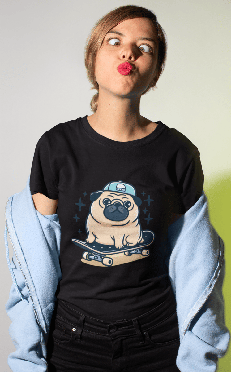 Nome do produto: Camiseta Persomalizada Pug Skate