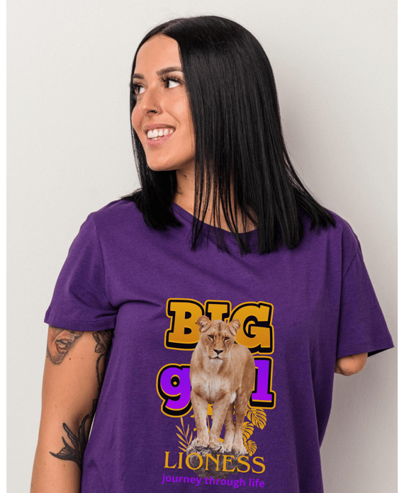 Camiseta Classica Leoa Big Girl Lioness