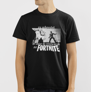 Nome do produto Camiseta Eu sobrevivi ao show do Travis Scott 