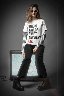 Nome do produto Camiseta Who's Taylor Swift Anyway? 