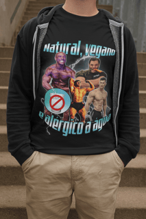 Nome do produto Camiseta Natural, Vegano e Alérgico a Água (Estampa na Frente)
