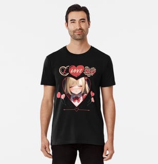 Nome do produto camisa masculina I Love You ! , anime girl print