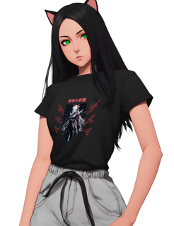 Camisa Feminina Anime girl ,  Android, mecha , cyborg