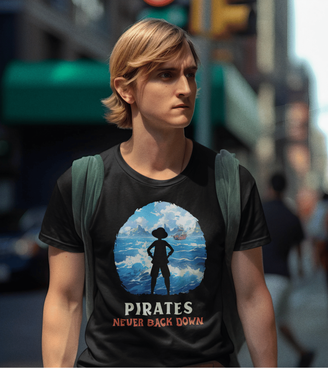 Nome do produto: PIRATES NEVER BACK DOWN