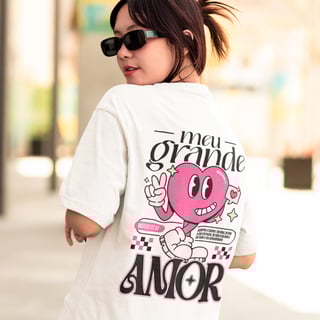 Nome do produto CAMISETA OVERSIZED - MEU GRANDE AMOR
