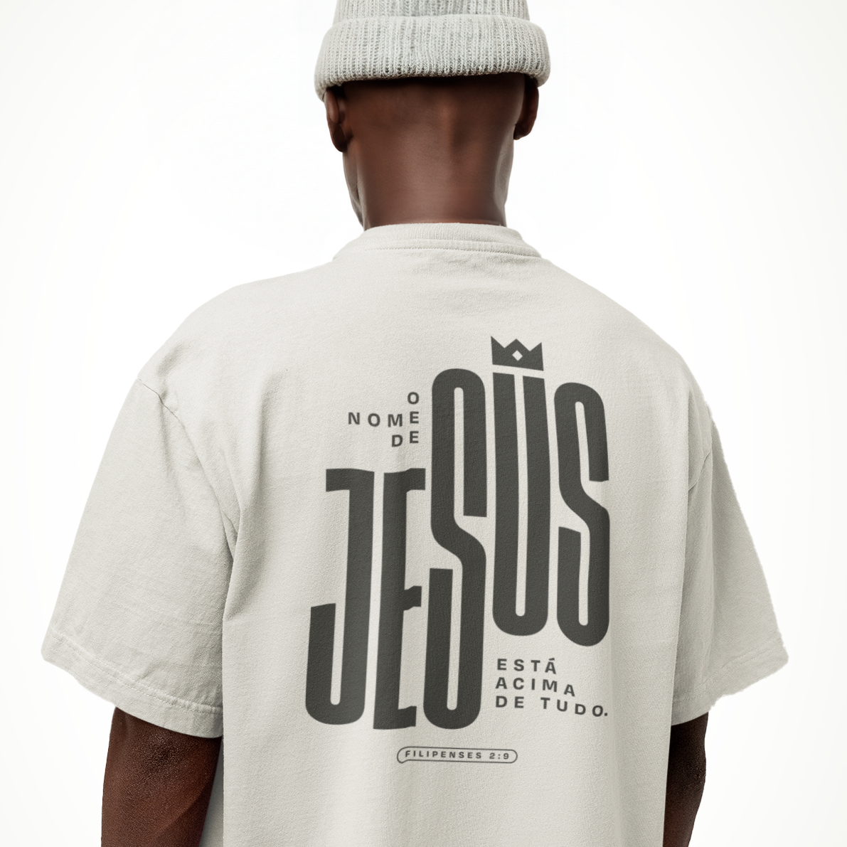 Nome do produto: CAMISETA OVERSIZED - NOME ACIMA DE TUDO