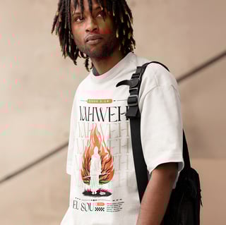 Nome do produto CAMISETA OVERSIZED - SARÇA ARDENTE