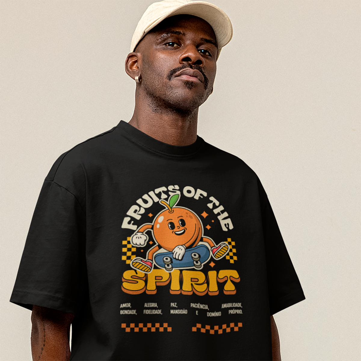 Nome do produto: CAMISETA OVERSIZED - FRUTO DO ESPÍRITO