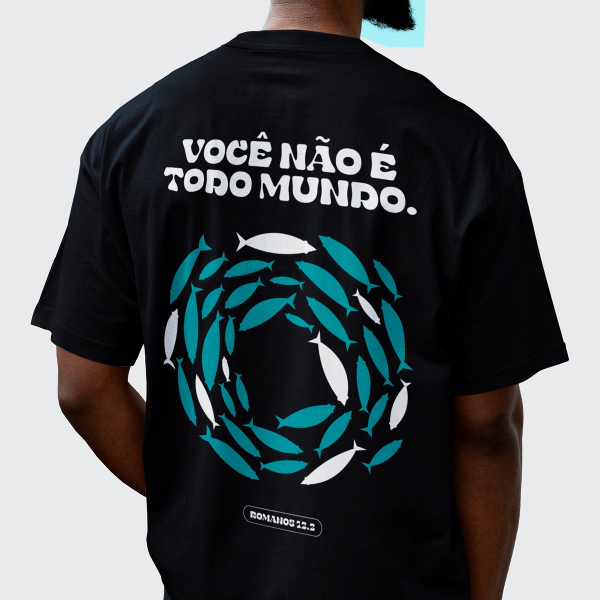 Nome do produto: CAMISETA OVERSIZED - ROMANOS 12