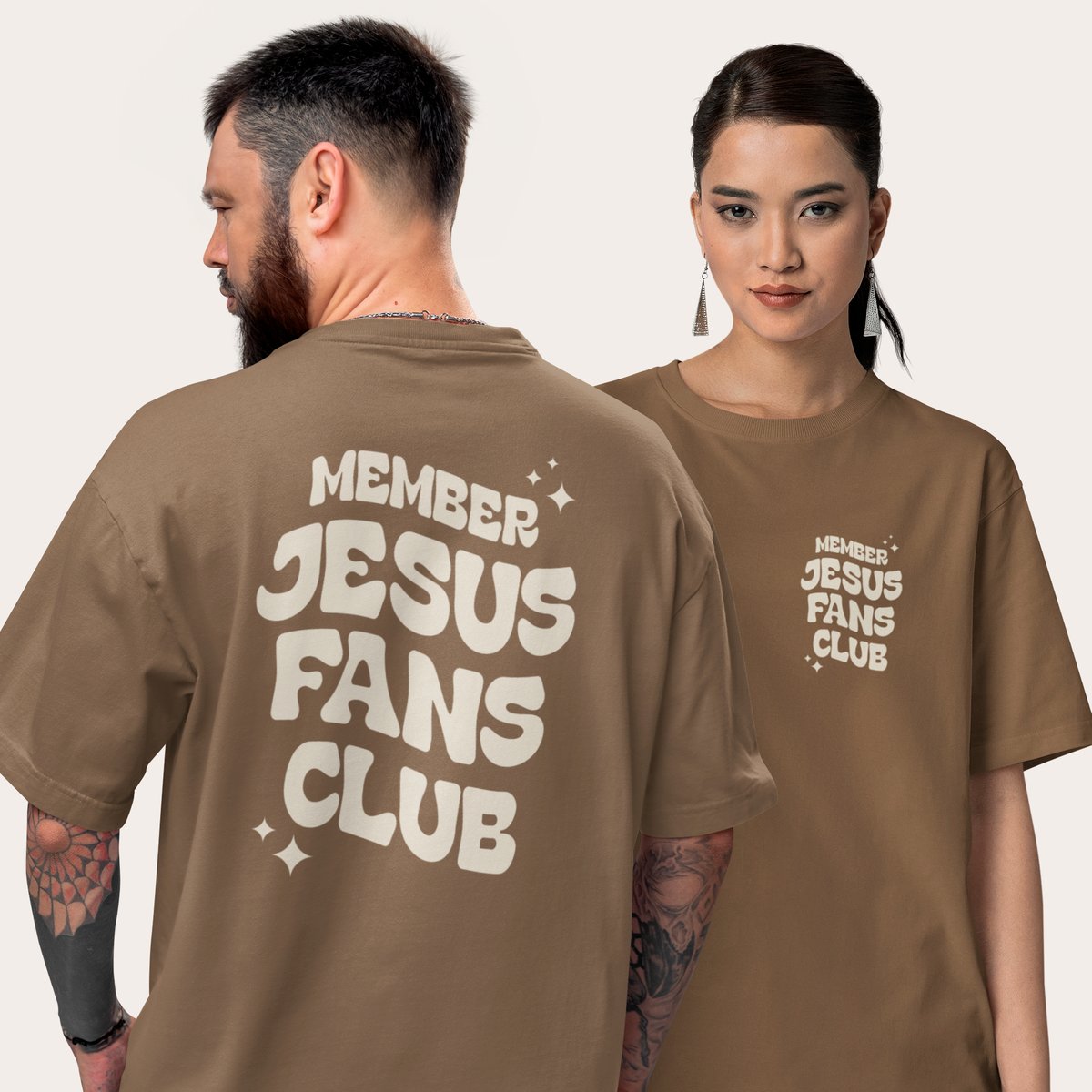 Nome do produto: CAMISETA OVERSIZED - JESUS FANS CLUB
