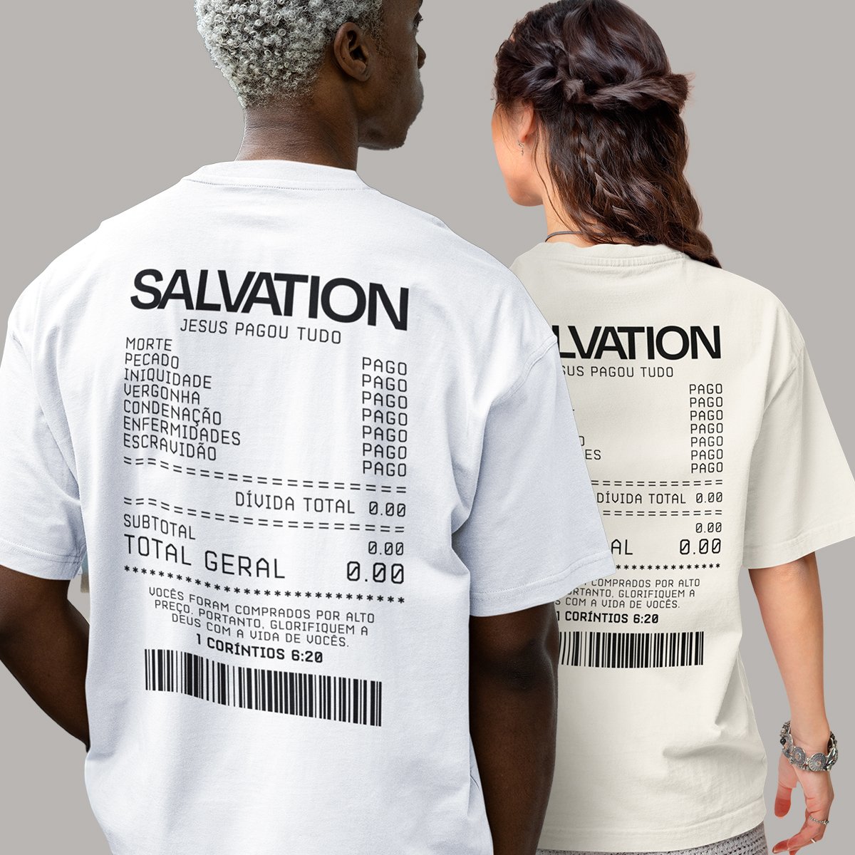 Nome do produto: CAMISETA OVERSIZED - JESUS PAGOU