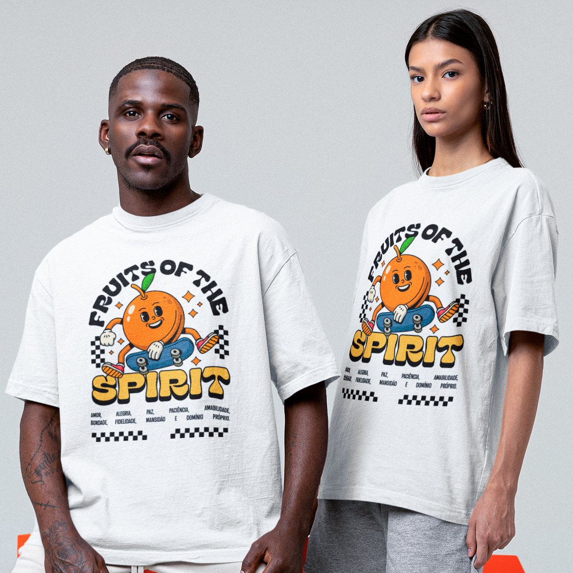 Nome do produto: CAMISETA OVERSIZED - FRUTO DO ESPÍRITO