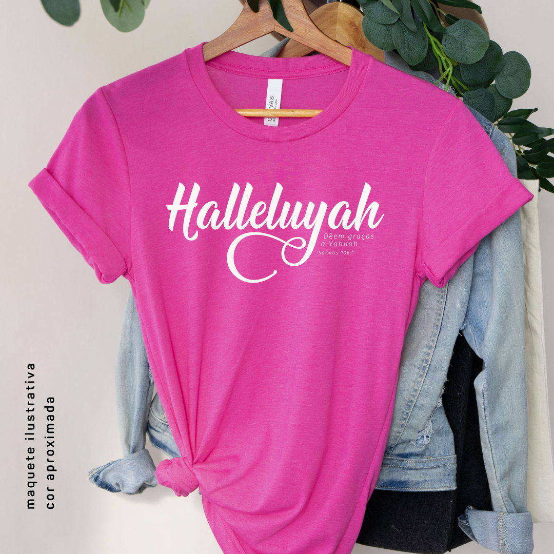 Nome do produto: HALLELUYAH - feminina TSHIRT - Salmo 106
