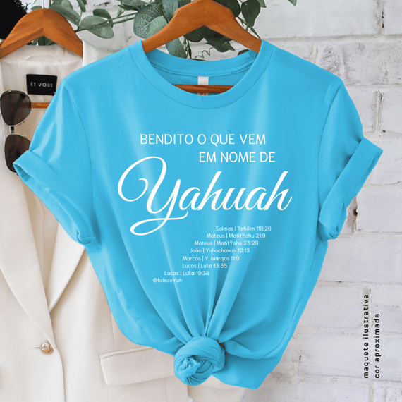 BARUCH - feminina Tshirt turquesa - Salmo 118