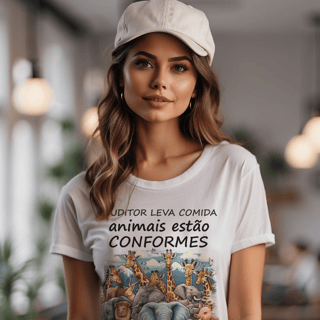 Nome do produto Camiseta [gestão da qualidade] {cores  diversas} - frente - animais conformes